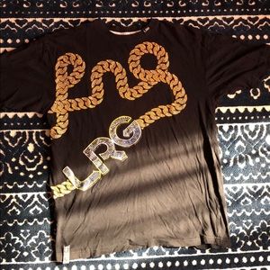 LRG Lifted Research Company black chain T shirt